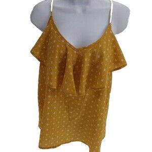 Daytrip womens tank top yellow floral size Small